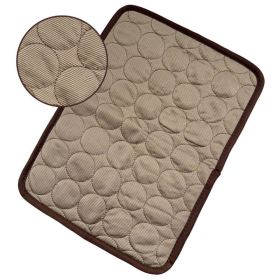 Dog Cooling Mat Summer Pets Cold Bed Extra Large For Small Big Dogs Pet Accessories Cat Durable Blanket Sofa Cat Ice Pad Blanket Pet Products (Option: Brown-S50*40cm)